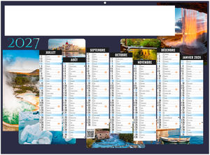Calendrier bancaire personnalisable Nature 2027 2