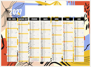 Calendrier bancaire personnalisable Naturel 2027 1