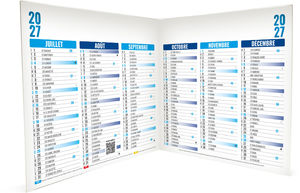 Calendrier bancaire personnalisable Origami Carré 2027 1