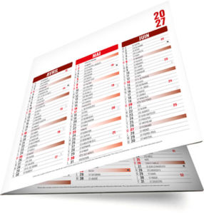 Calendrier bancaire personnalisable Origami Carré 2027 3