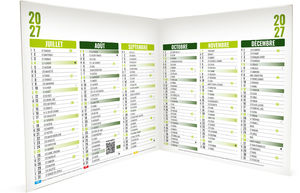 Calendrier bancaire personnalisable Origami Carré 2027 4