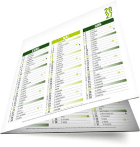 Calendrier bancaire personnalisable Origami Carré 2027 5