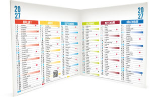 Calendrier bancaire personnalisable Origami Carré 2027 6