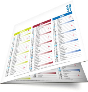 Calendrier bancaire personnalisable Origami Carré 2027 7