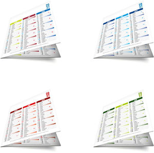 Calendrier bancaire personnalisable Origami Carré 2027
