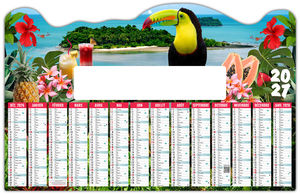 Calendrier bancaire personnalisable Tropical 2027