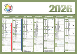 Calendrier bancaire personnalisé : Calendrier A4 5