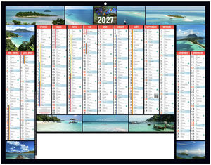 Calendrier bancaire personnalisé Atolls 2027 1