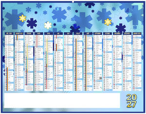 Calendrier bancaire personnalisé Croix Bleue 2027 1