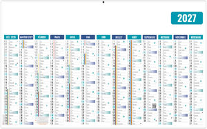 Calendrier bancaire personnalisé Ecomax 2027