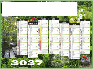 Calendrier bancaire personnalisé Jardins 2027 1