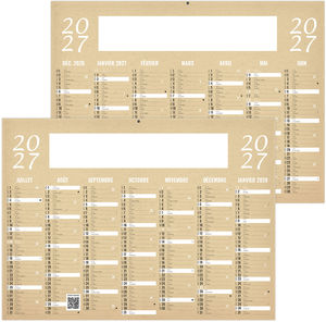 Calendrier bancaire personnalisé Kraft 2027