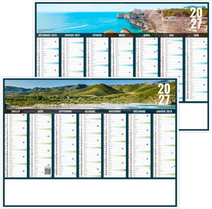 Calendrier bancaire personnalisé Liberté Corse 2027