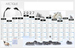 Calendrier bancaire publicitaire Arctique 2027