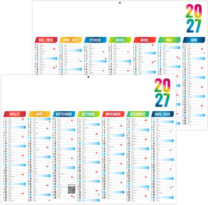 Calendrier bancaire publicitaire Arlequin 2027