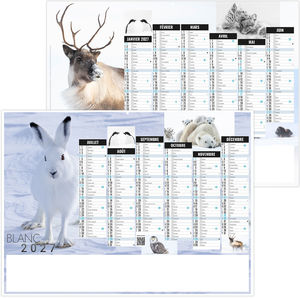 Calendrier bancaire publicitaire Blanc 2027