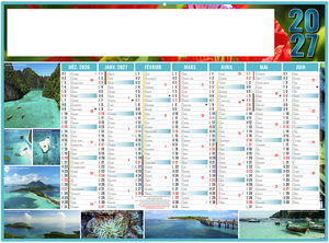 Calendrier bancaire publicitaire Exotic 2027 1