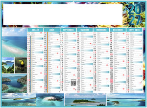 Calendrier bancaire publicitaire Exotic 2027 2