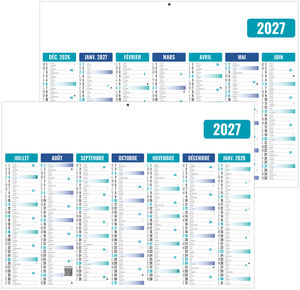 Calendrier bancaire publicitaire Gameco 2027 2
