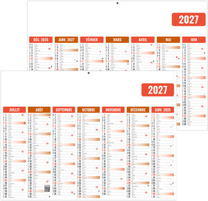 Calendrier bancaire publicitaire Gameco 2027 4