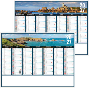Calendrier bancaire publicitaire Liberté Bretagne 2027