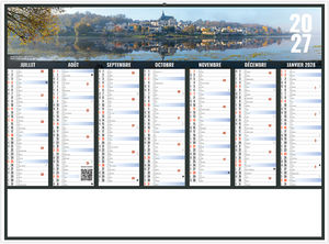 Calendrier bancaire publicitaire Liberté Centre-Val de Loire 2027 2