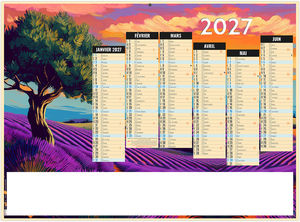 Calendrier bancaire publicitaire Pictural 2027 1