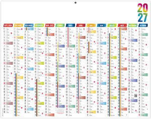 Calendrier bancaire publicitaire Scolaire Casimir 2027 2