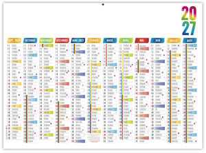 Calendrier bancaire publicitaire Scolaire Casimir 2027 3