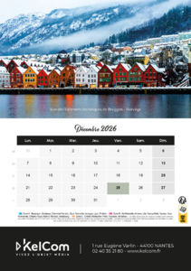 Calendrier chevalet personnalisé Colonne 14.8 x 21 cm 12