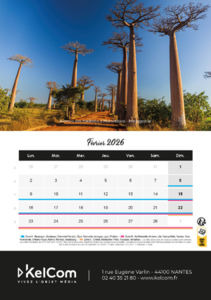 Calendrier chevalet personnalisé Colonne 14.8 x 21 cm 2