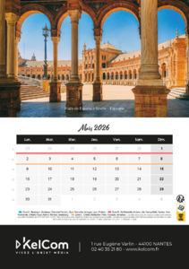 Calendrier chevalet personnalisé Colonne 14.8 x 21 cm 3