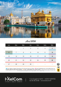 Calendrier chevalet personnalisé Colonne 14.8 x 21 cm 4