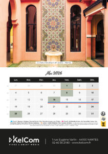 Calendrier chevalet personnalisé Colonne 14.8 x 21 cm 5