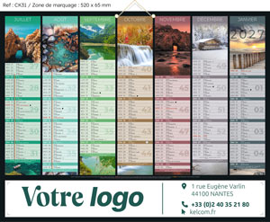 Calendrier entreprise à personnaliser, Coloribanque 1