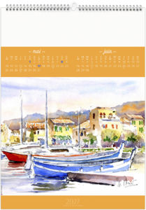 Calendrier illustré entreprise Aquarelles 2027 4