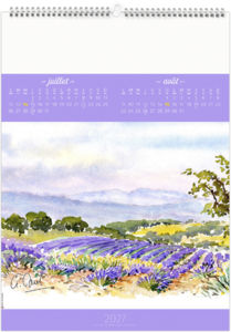 Calendrier illustré entreprise Aquarelles 2027 5