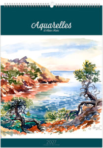Calendrier illustré entreprise Aquarelles 2027