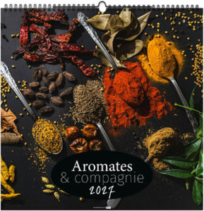 Calendrier illustré entreprise Aromates et Compagnie 2027