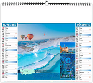 Calendrier illustré personnalisable Bains 2027 12