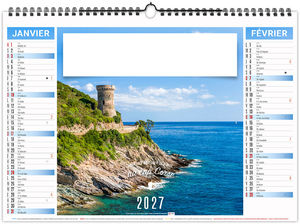 Calendrier illustré personnalisable Corse 2027 1