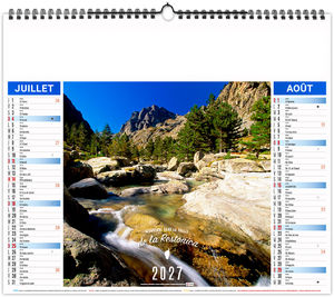 Calendrier illustré personnalisable Corse 2027 10