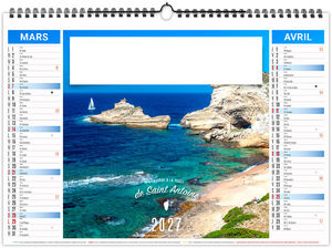 Calendrier illustré personnalisable Corse 2027 2