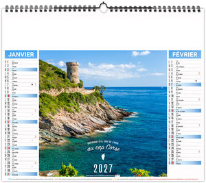 Calendrier illustré personnalisable Corse 2027 7