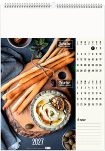 Calendrier illustré personnalisable Cuisine Conviviale 2027 2