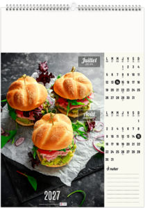 Calendrier illustré personnalisable Cuisine Conviviale 2027 5
