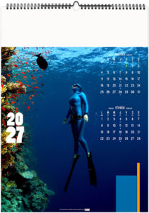 Calendrier illustré personnalisable Extrême 2027 2