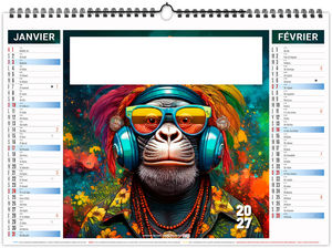 Calendrier illustré personnalisable Fresque 2027 1