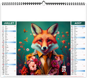Calendrier illustré personnalisable Fresque 2027 10