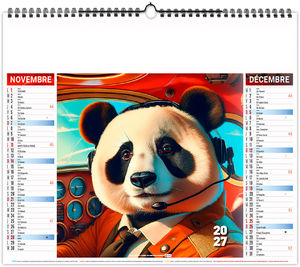 Calendrier illustré personnalisable Fresque 2027 12